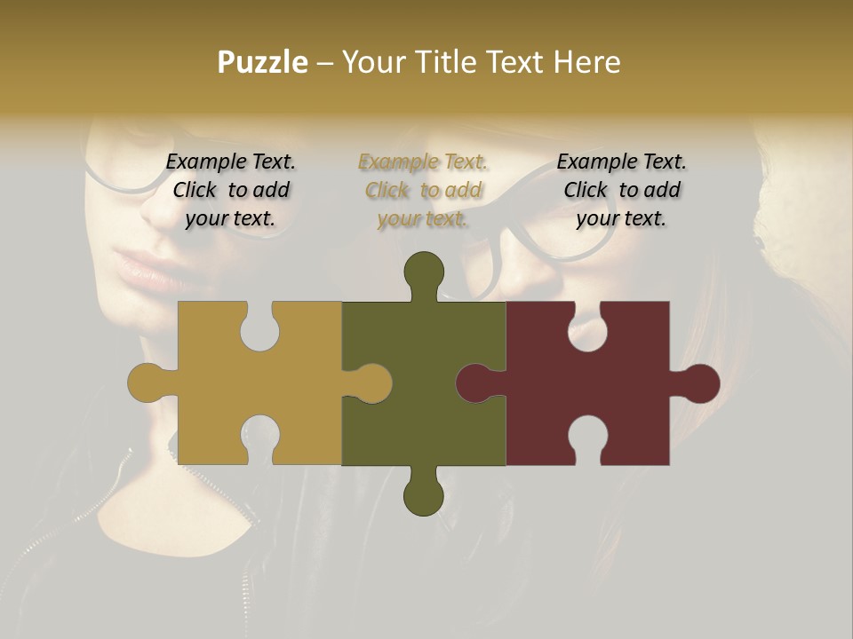 Portrait Couple Brother PowerPoint Template