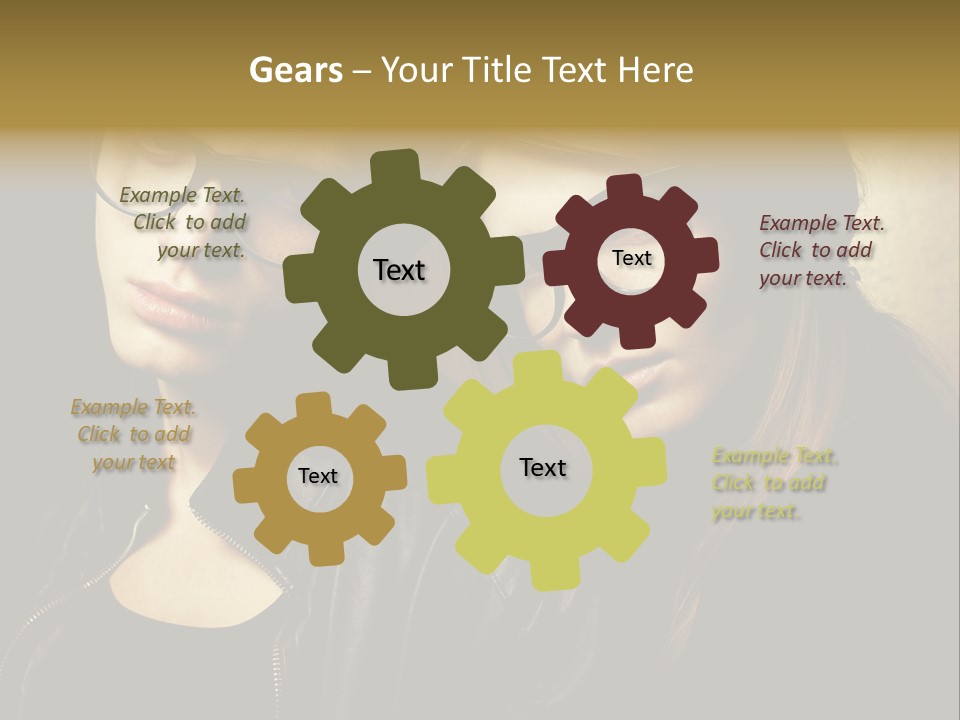 Portrait Couple Brother PowerPoint Template