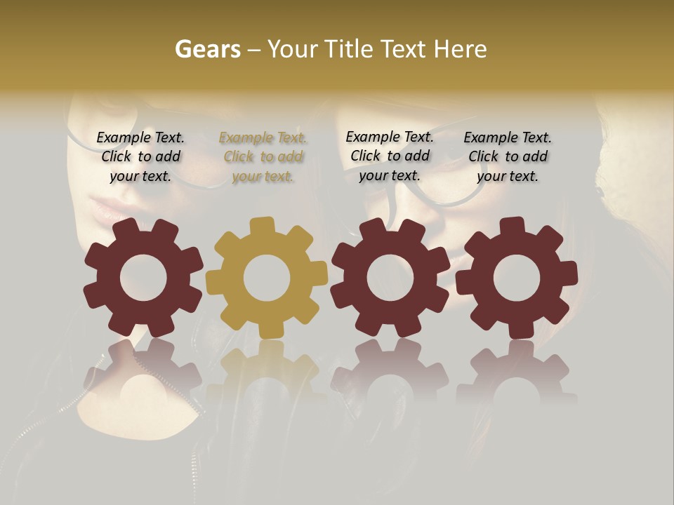 Portrait Couple Brother PowerPoint Template