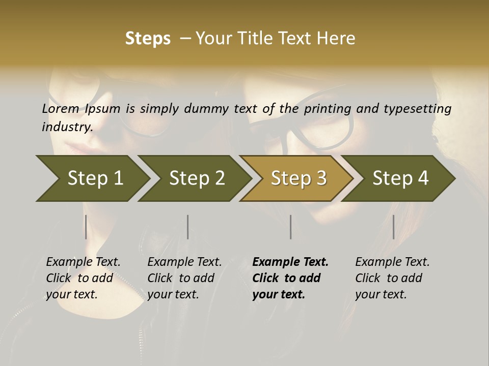 Portrait Couple Brother PowerPoint Template