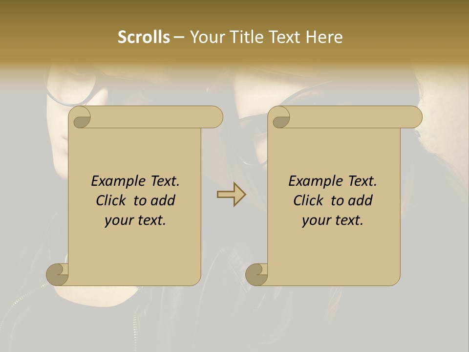 Portrait Couple Brother PowerPoint Template