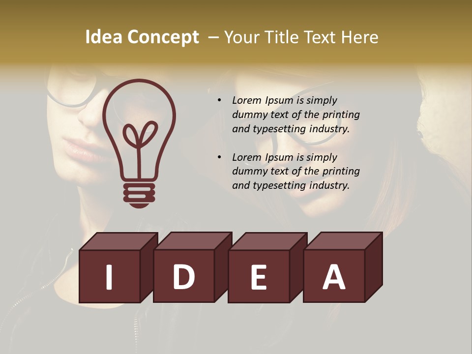 Portrait Couple Brother PowerPoint Template