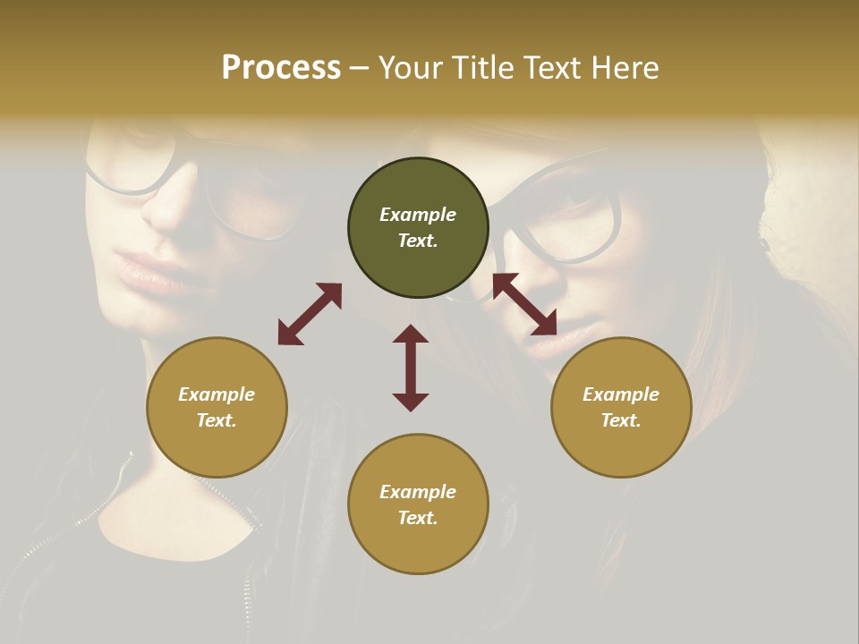 Portrait Couple Brother PowerPoint Template