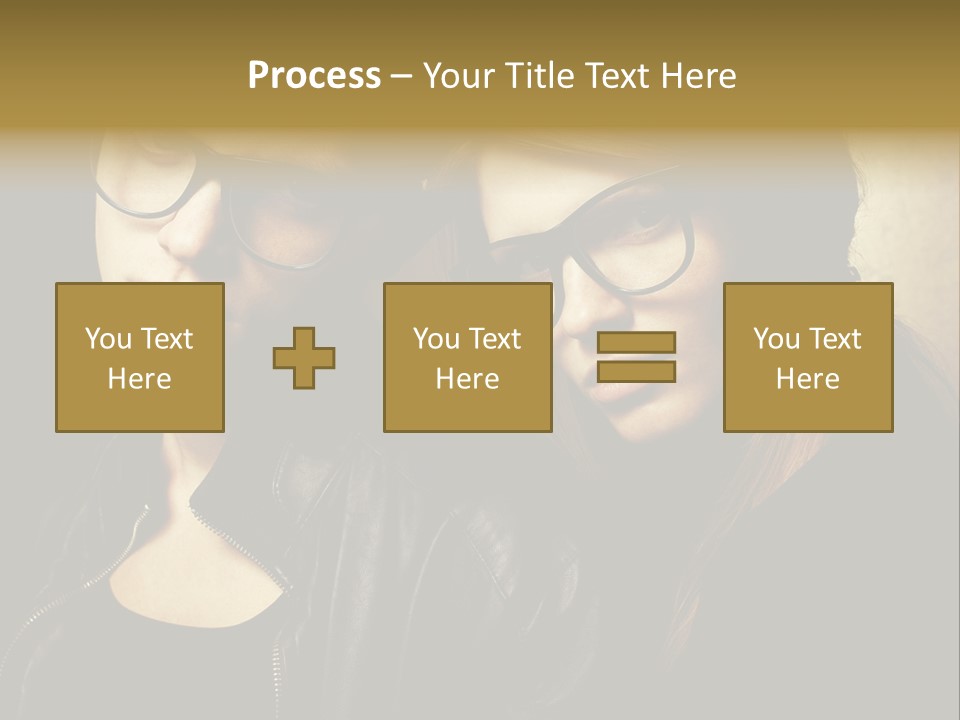 Portrait Couple Brother PowerPoint Template