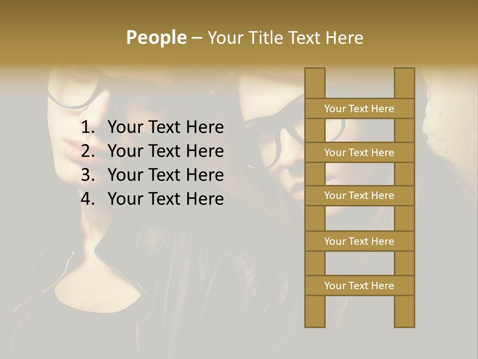 Portrait Couple Brother PowerPoint Template