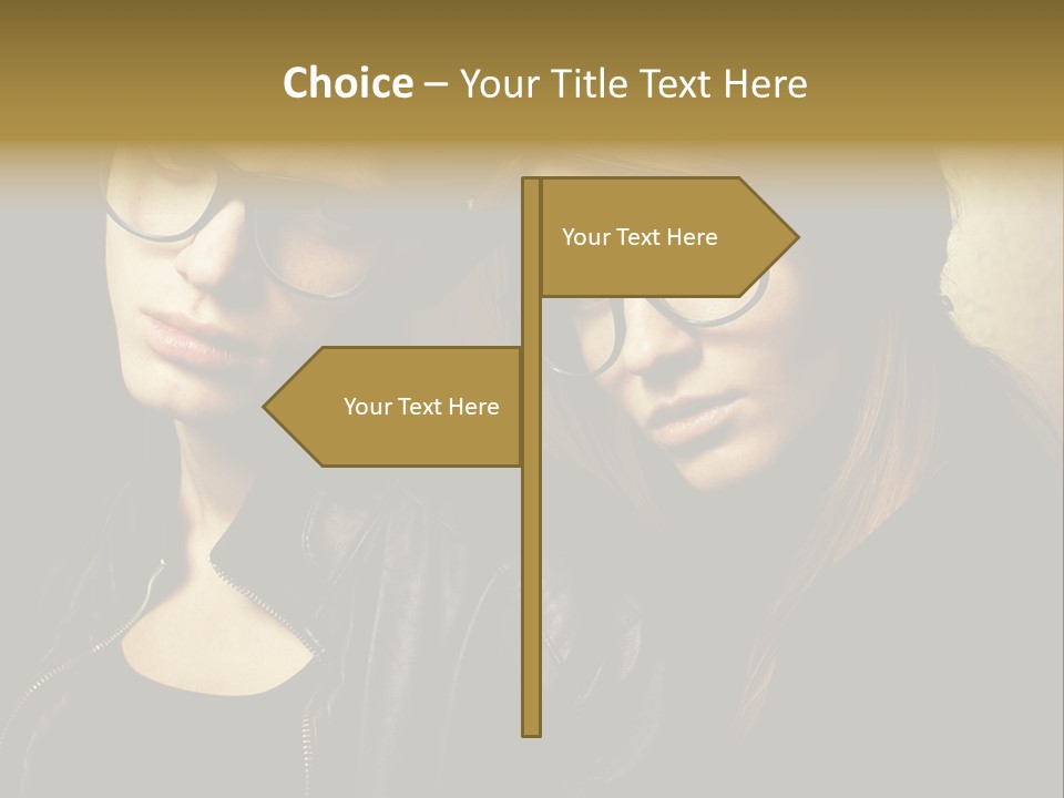 Portrait Couple Brother PowerPoint Template