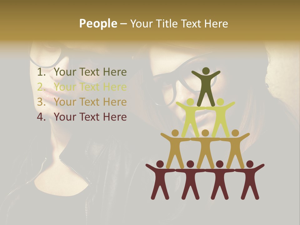 Portrait Couple Brother PowerPoint Template