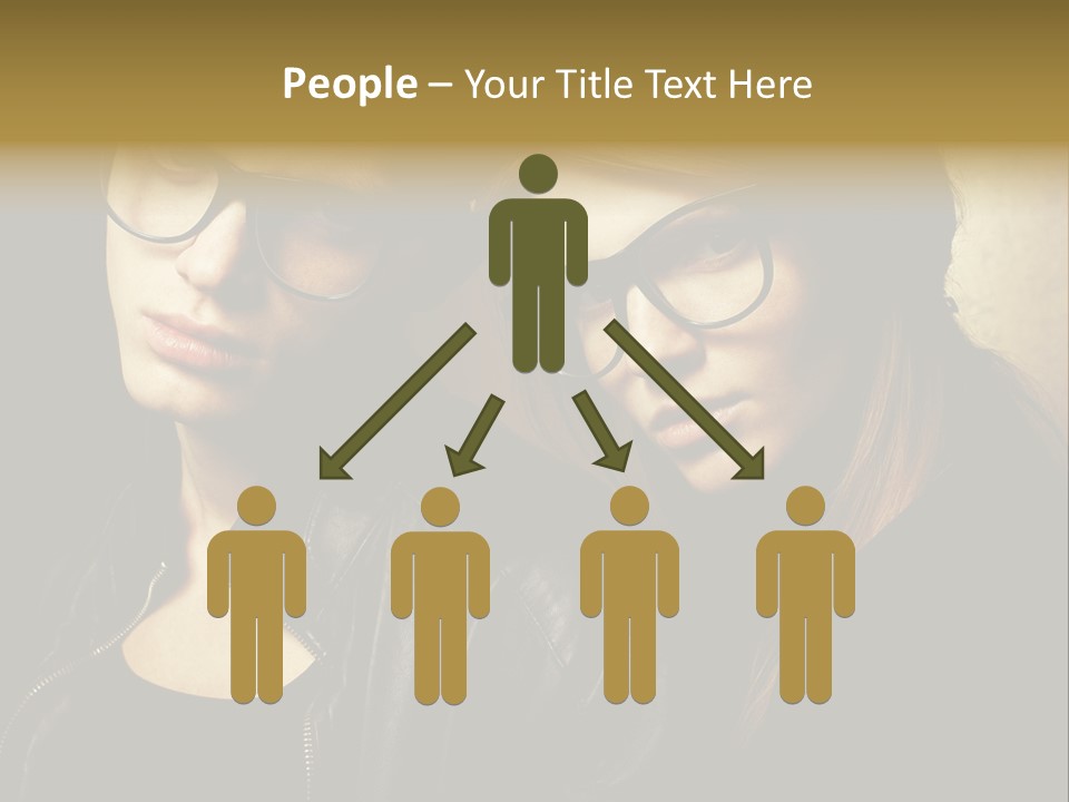 Portrait Couple Brother PowerPoint Template