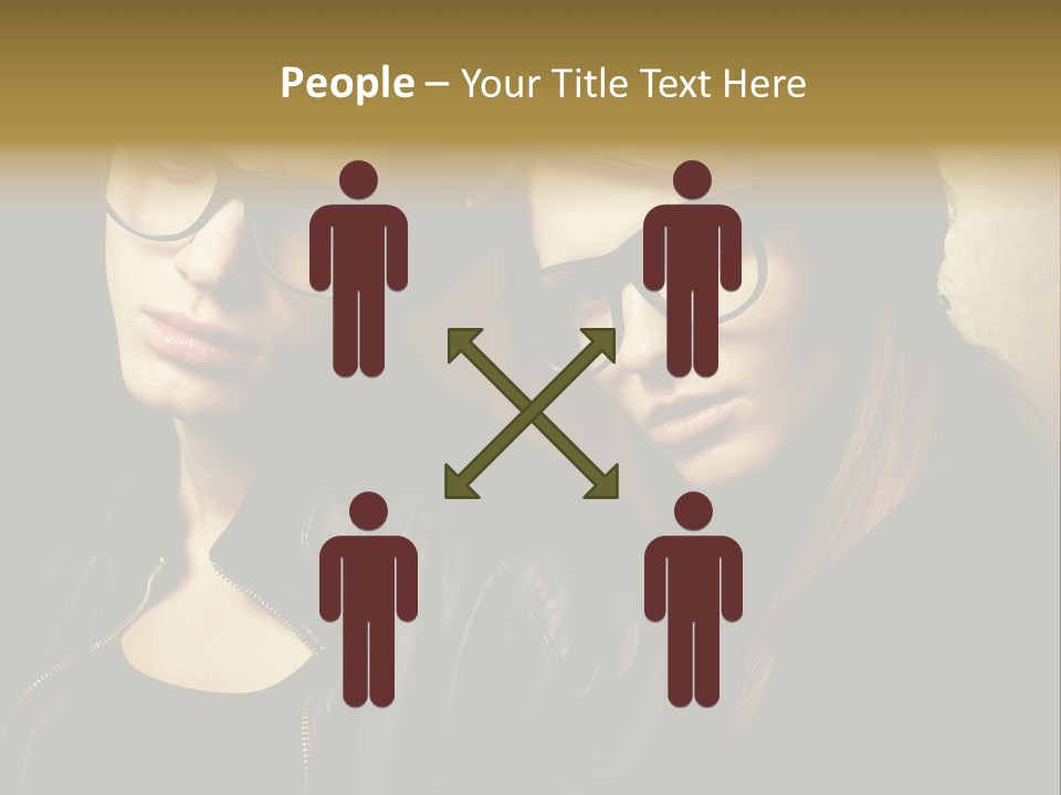 Portrait Couple Brother PowerPoint Template