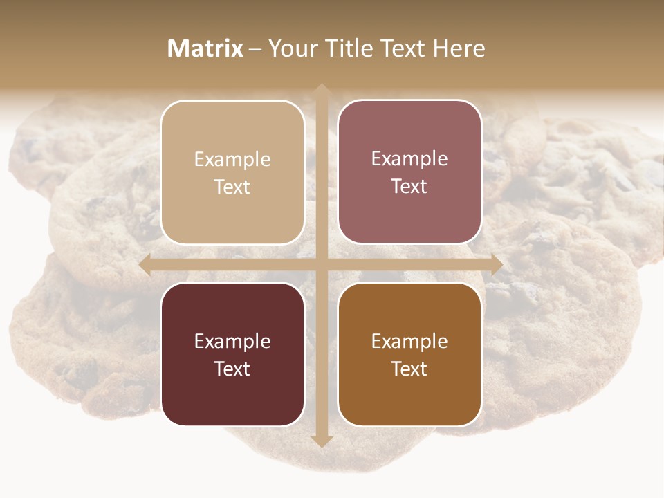 White Background Chocolate Chip Cookies Sharing PowerPoint Template