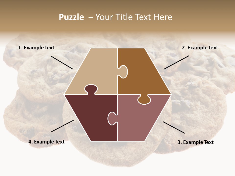 White Background Chocolate Chip Cookies Sharing PowerPoint Template