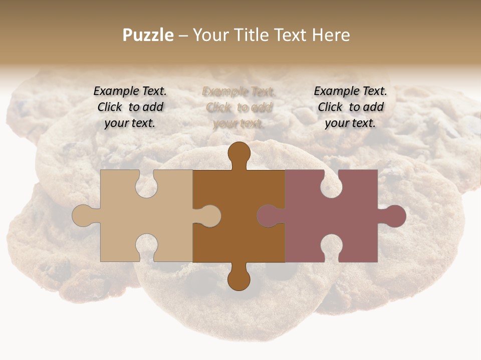 White Background Chocolate Chip Cookies Sharing PowerPoint Template