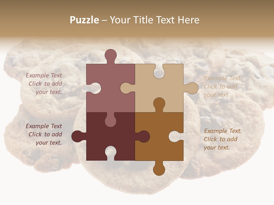 White Background Chocolate Chip Cookies Sharing PowerPoint Template