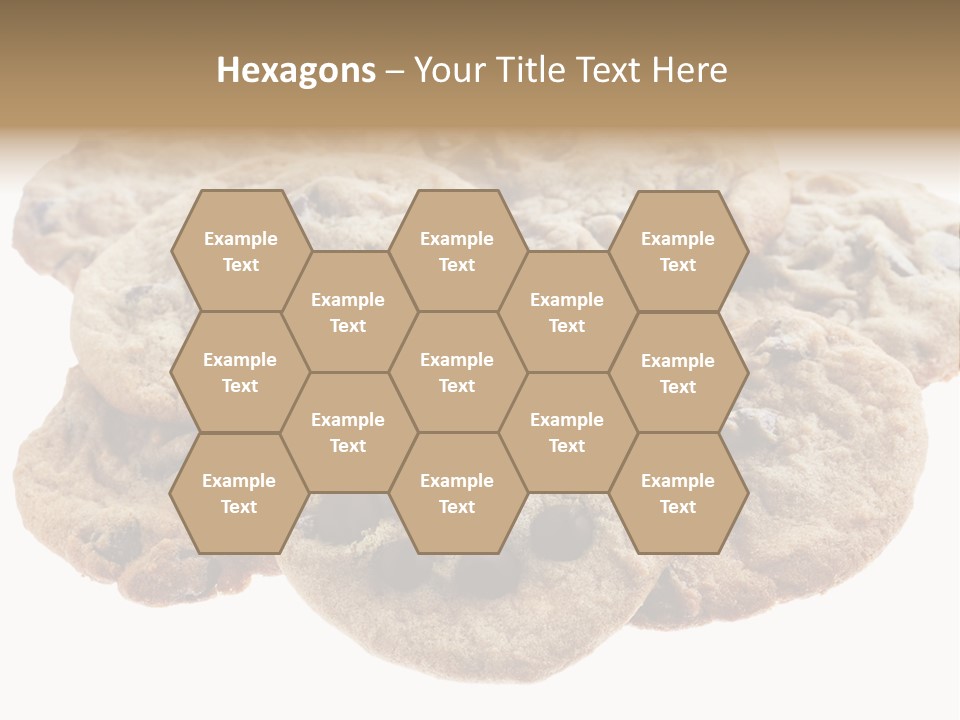 White Background Chocolate Chip Cookies Sharing PowerPoint Template