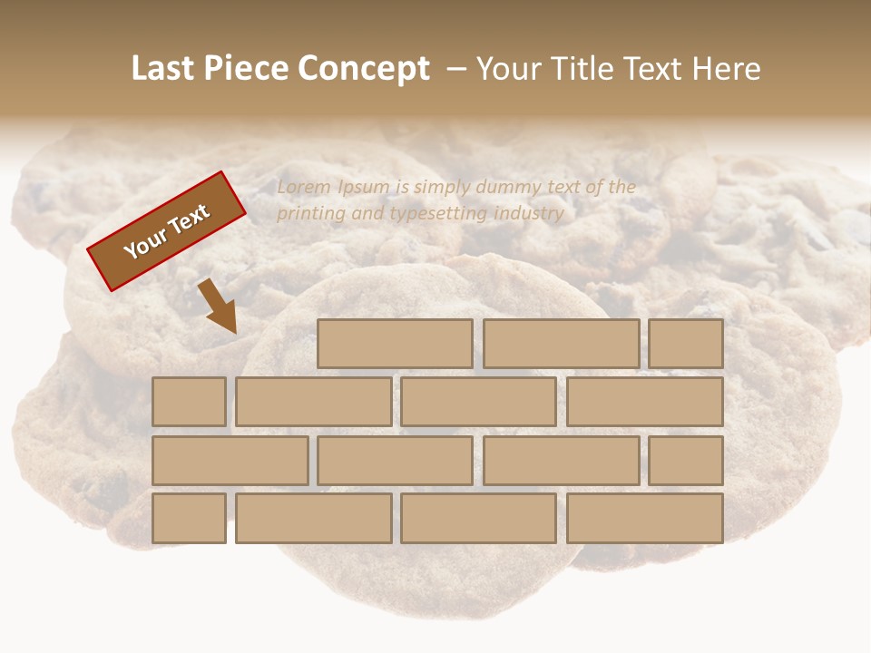 White Background Chocolate Chip Cookies Sharing PowerPoint Template