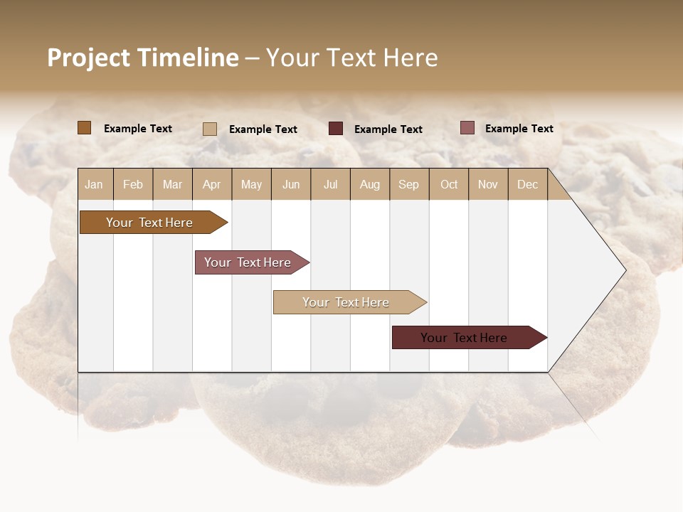 White Background Chocolate Chip Cookies Sharing PowerPoint Template