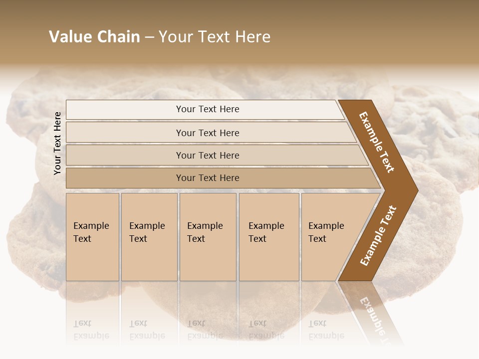 White Background Chocolate Chip Cookies Sharing PowerPoint Template