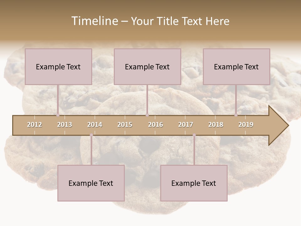 White Background Chocolate Chip Cookies Sharing PowerPoint Template