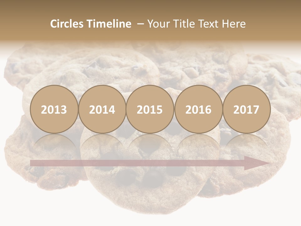 White Background Chocolate Chip Cookies Sharing PowerPoint Template