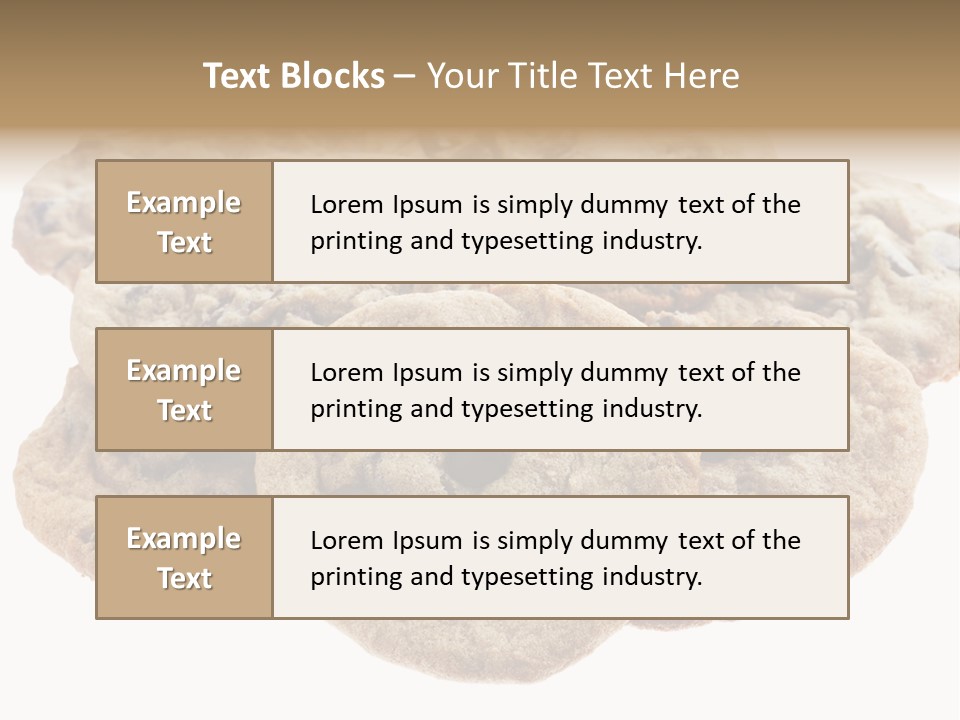 White Background Chocolate Chip Cookies Sharing PowerPoint Template