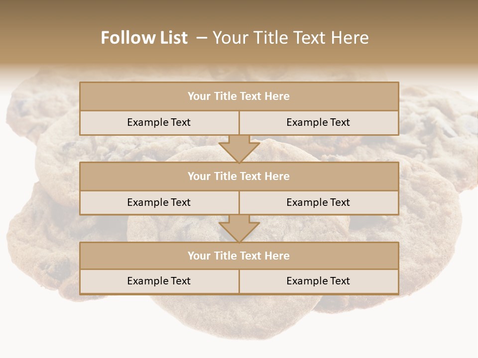 White Background Chocolate Chip Cookies Sharing PowerPoint Template