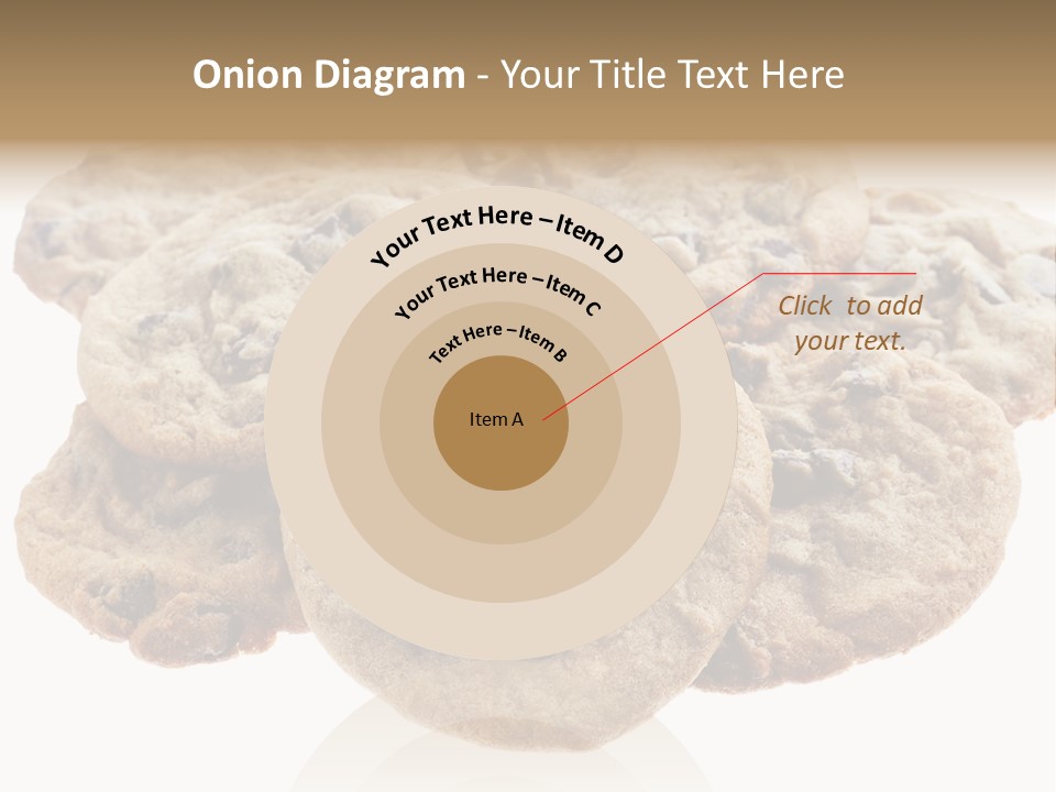 White Background Chocolate Chip Cookies Sharing PowerPoint Template