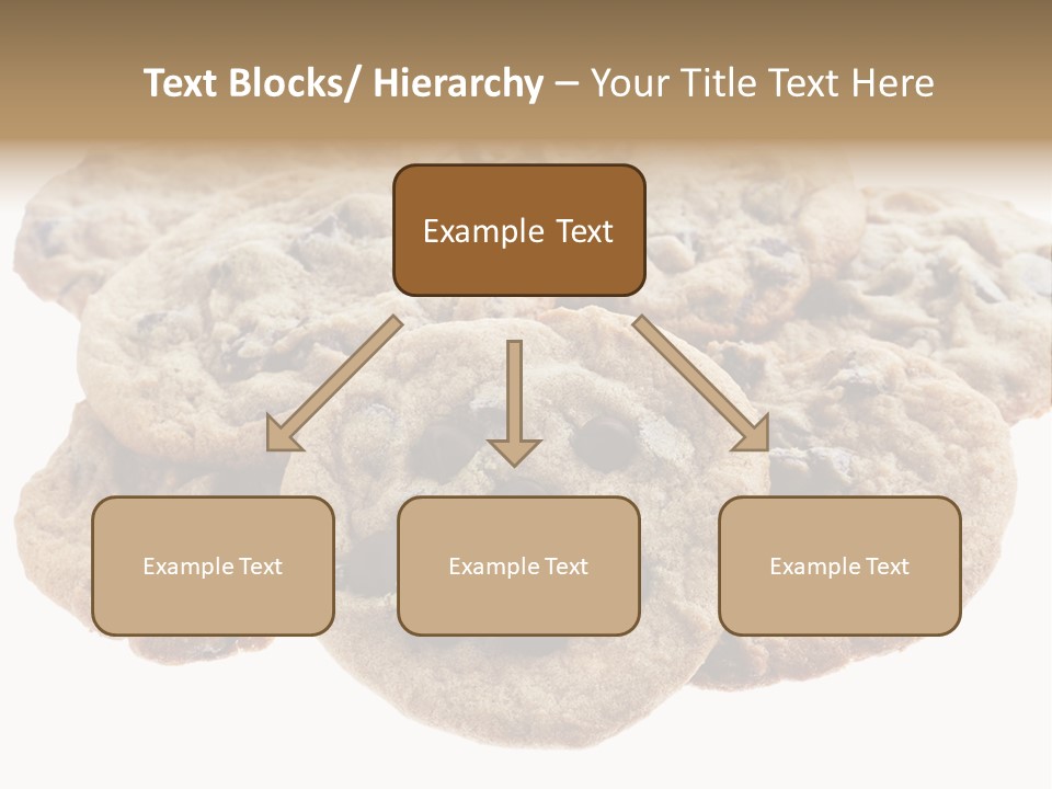 White Background Chocolate Chip Cookies Sharing PowerPoint Template