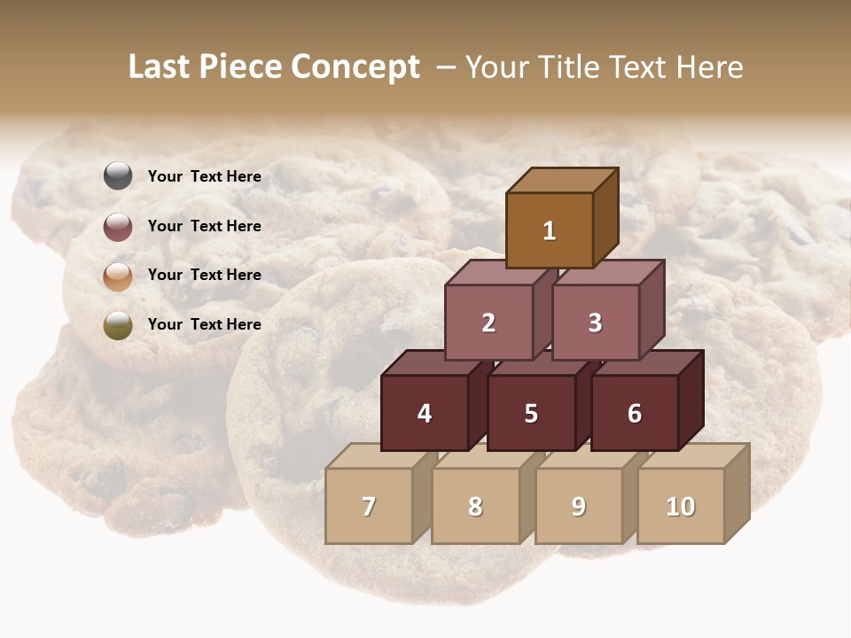 White Background Chocolate Chip Cookies Sharing PowerPoint Template