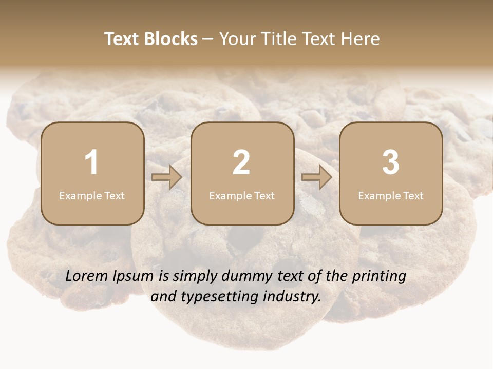 White Background Chocolate Chip Cookies Sharing PowerPoint Template