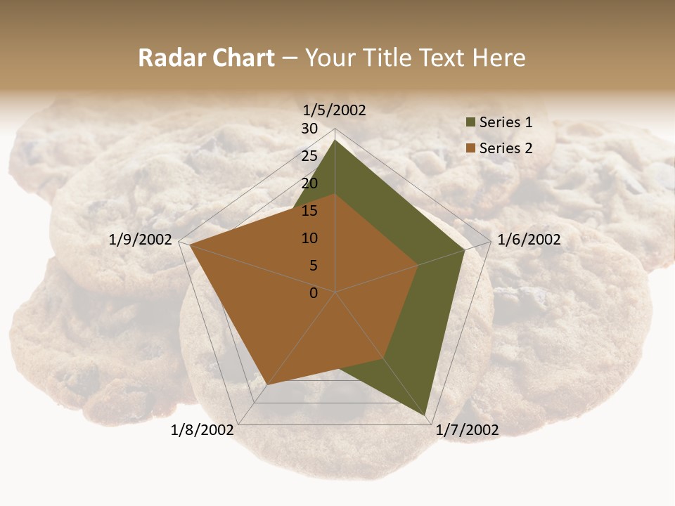 White Background Chocolate Chip Cookies Sharing PowerPoint Template