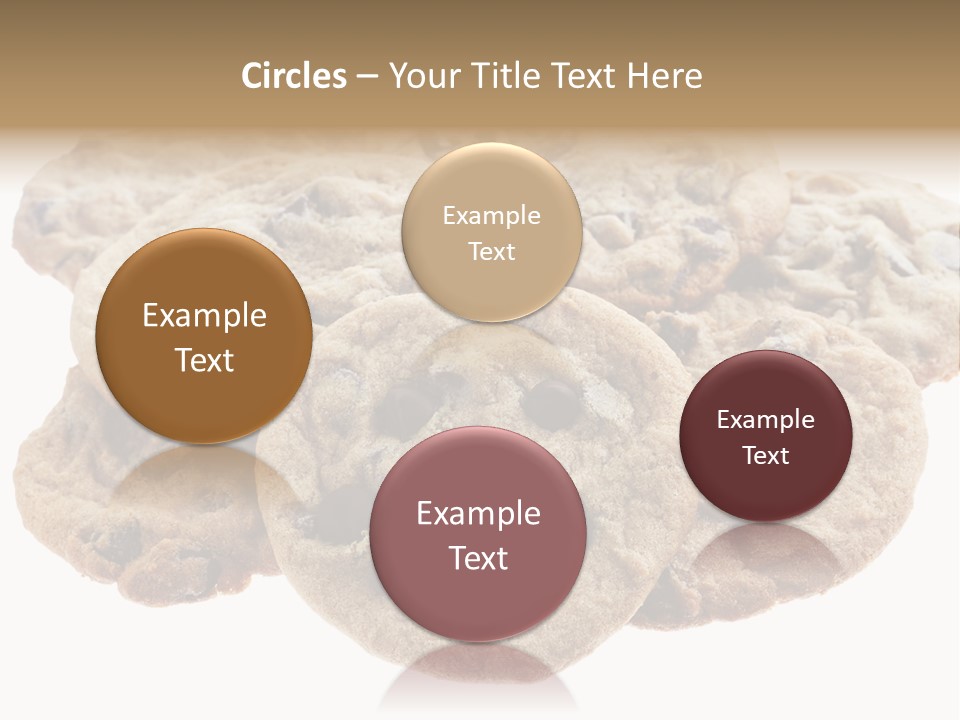 White Background Chocolate Chip Cookies Sharing PowerPoint Template
