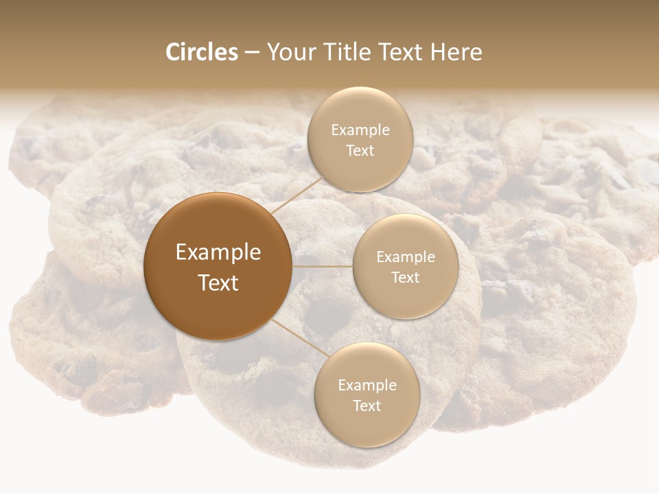 White Background Chocolate Chip Cookies Sharing PowerPoint Template