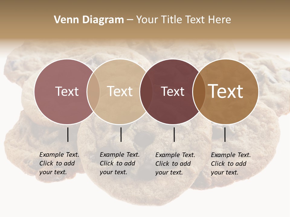 White Background Chocolate Chip Cookies Sharing PowerPoint Template