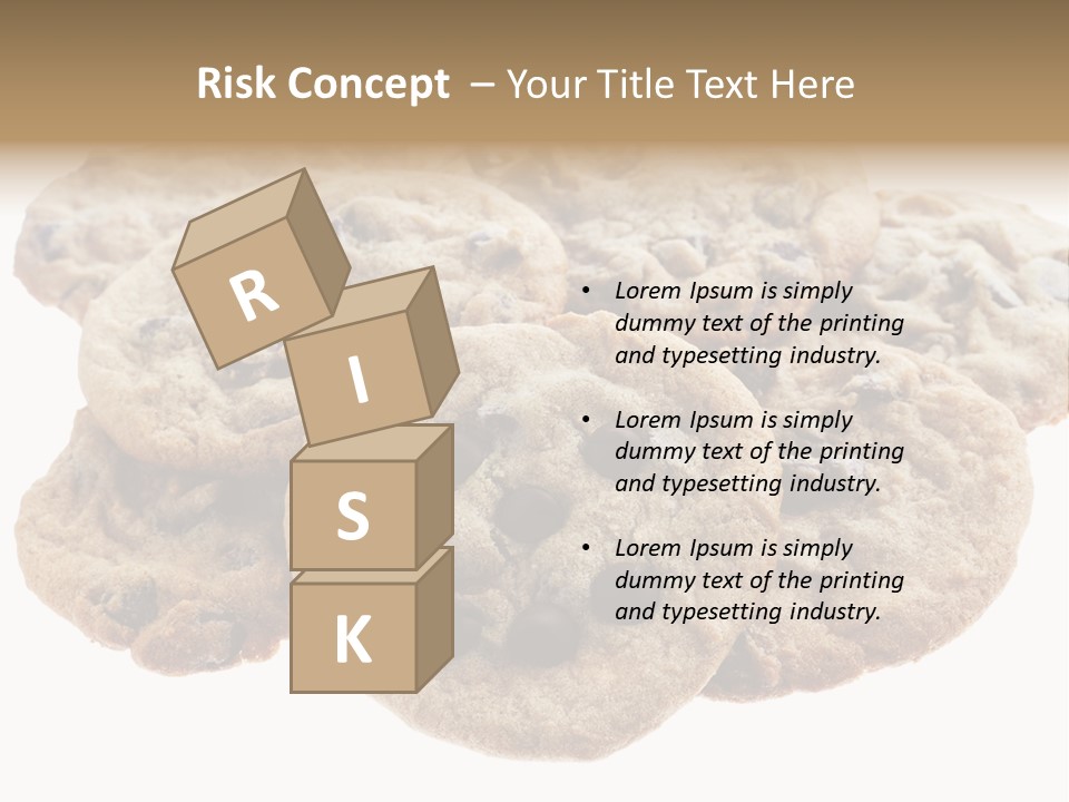 White Background Chocolate Chip Cookies Sharing PowerPoint Template