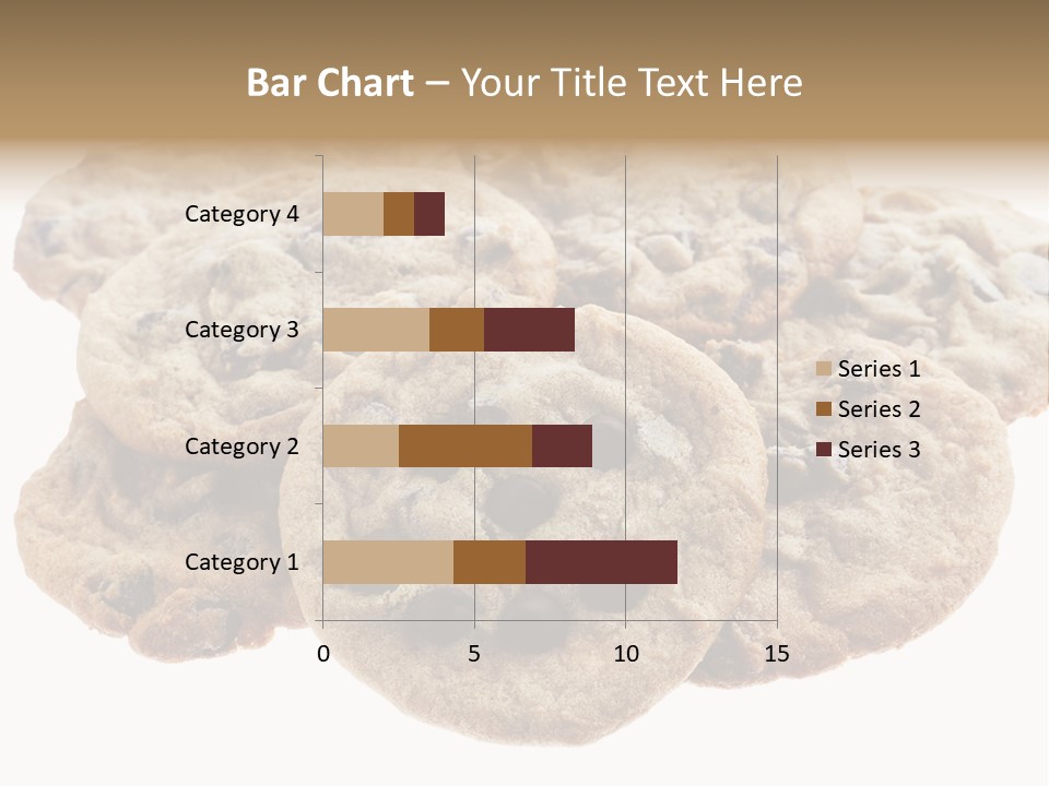 White Background Chocolate Chip Cookies Sharing PowerPoint Template