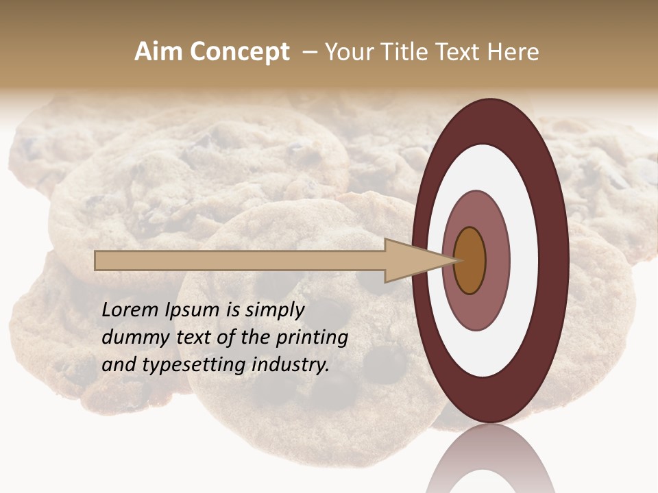 White Background Chocolate Chip Cookies Sharing PowerPoint Template