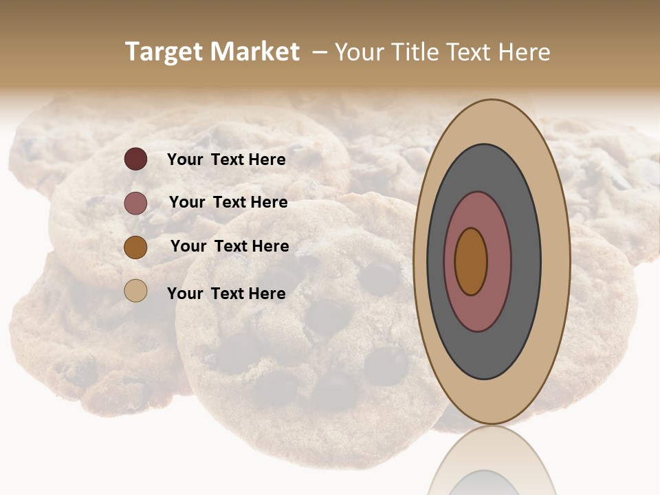 White Background Chocolate Chip Cookies Sharing PowerPoint Template