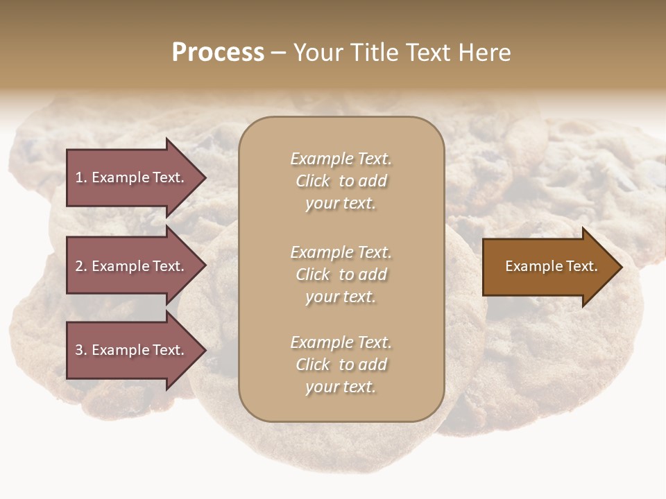 White Background Chocolate Chip Cookies Sharing PowerPoint Template