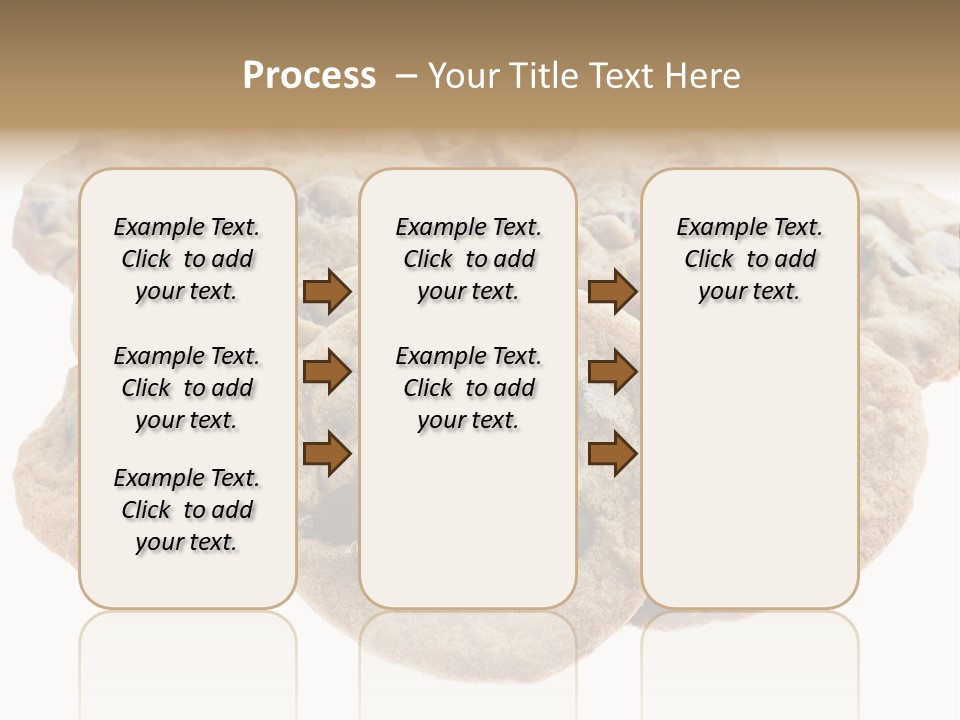 White Background Chocolate Chip Cookies Sharing PowerPoint Template
