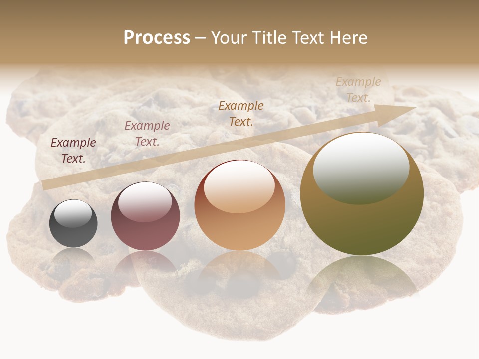 White Background Chocolate Chip Cookies Sharing PowerPoint Template