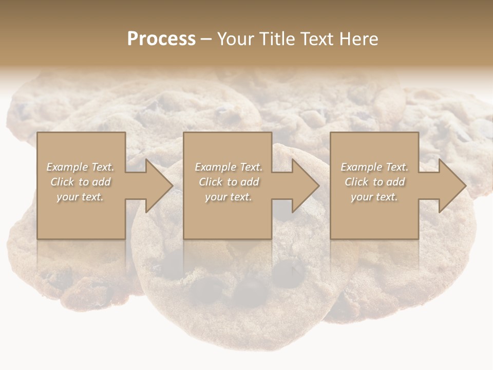 White Background Chocolate Chip Cookies Sharing PowerPoint Template