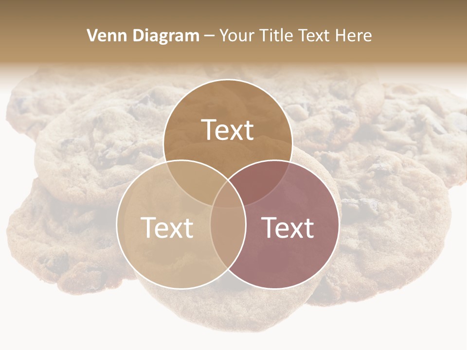 White Background Chocolate Chip Cookies Sharing PowerPoint Template