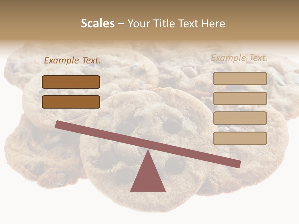 White Background Chocolate Chip Cookies Sharing PowerPoint Template
