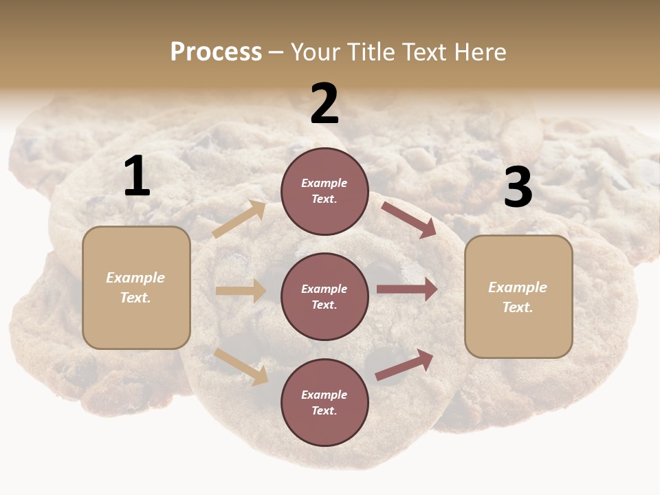 White Background Chocolate Chip Cookies Sharing PowerPoint Template