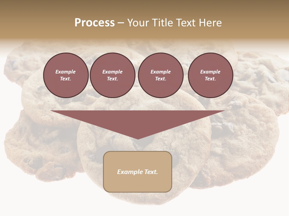 White Background Chocolate Chip Cookies Sharing PowerPoint Template