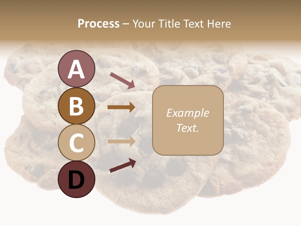 White Background Chocolate Chip Cookies Sharing PowerPoint Template