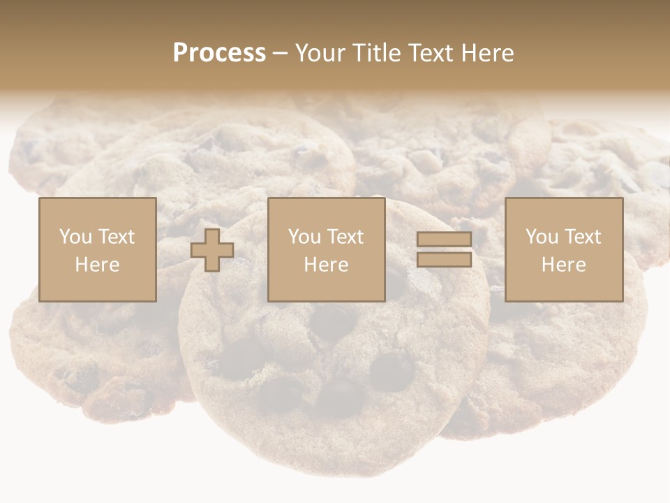 White Background Chocolate Chip Cookies Sharing PowerPoint Template