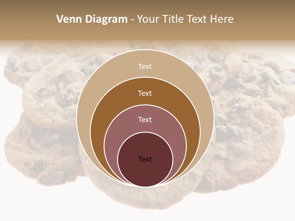 White Background Chocolate Chip Cookies Sharing PowerPoint Template