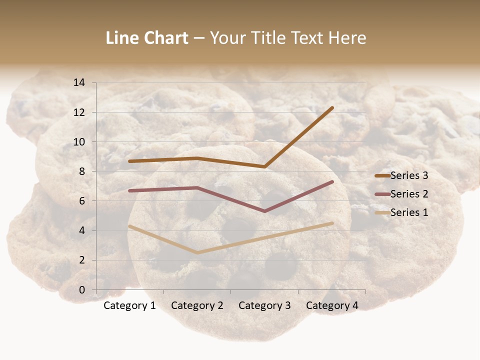White Background Chocolate Chip Cookies Sharing PowerPoint Template