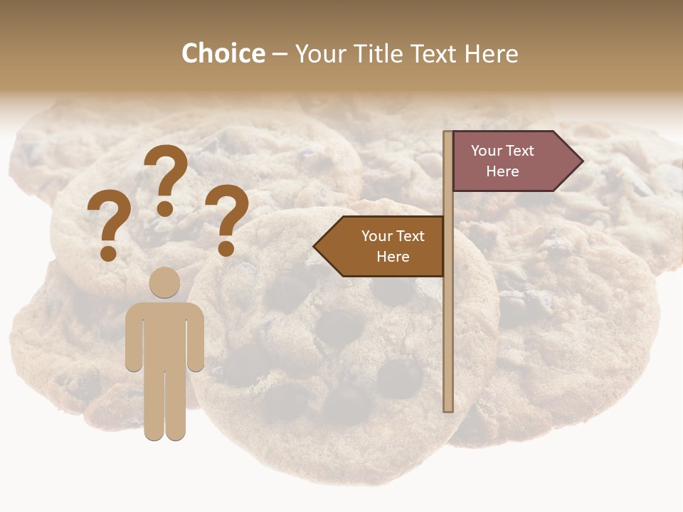 White Background Chocolate Chip Cookies Sharing PowerPoint Template